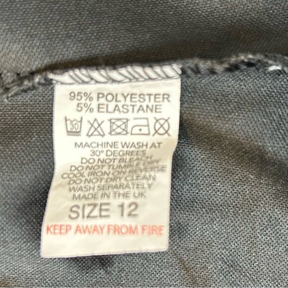 Missy Empire Faux Croc Pants Womens Size 12 Black High Waist Stretch Moto Y2K - Picture 5 of 9